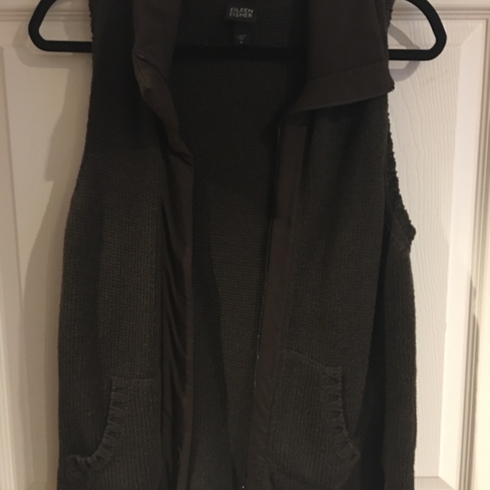 Eileen Fisher sweater vest, Brown